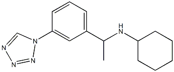 N-{1-[3-(1H-1,2,3,4-tetrazol-1-yl)phenyl]ethyl}cyclohexanamine 结构式