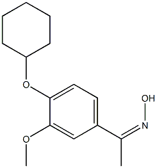 N-{1-[4-(cyclohexyloxy)-3-methoxyphenyl]ethylidene}hydroxylamine 结构式