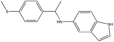 N-{1-[4-(methylsulfanyl)phenyl]ethyl}-1H-indol-5-amine 结构式