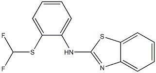 N-{2-[(difluoromethyl)sulfanyl]phenyl}-1,3-benzothiazol-2-amine 结构式