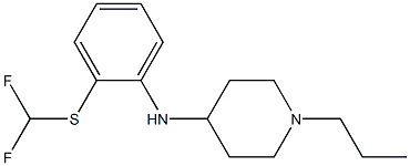 N-{2-[(difluoromethyl)sulfanyl]phenyl}-1-propylpiperidin-4-amine 结构式