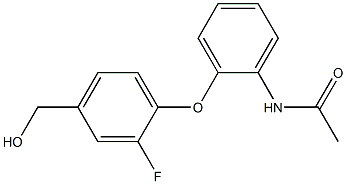 N-{2-[2-fluoro-4-(hydroxymethyl)phenoxy]phenyl}acetamide 结构式