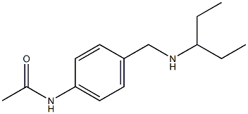 N-{4-[(pentan-3-ylamino)methyl]phenyl}acetamide 结构式