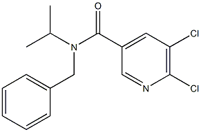 N-benzyl-5,6-dichloro-N-(propan-2-yl)pyridine-3-carboxamide 结构式