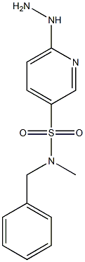 N-benzyl-6-hydrazinyl-N-methylpyridine-3-sulfonamide 结构式