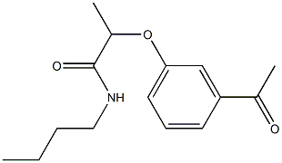 N-butyl-2-(3-acetylphenoxy)propanamide 结构式