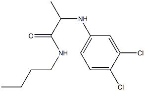 N-butyl-2-[(3,4-dichlorophenyl)amino]propanamide 结构式