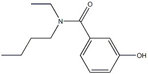 N-butyl-N-ethyl-3-hydroxybenzamide 结构式