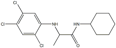 N-cyclohexyl-2-[(2,4,5-trichlorophenyl)amino]propanamide 结构式