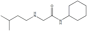 N-cyclohexyl-2-[(3-methylbutyl)amino]acetamide 结构式