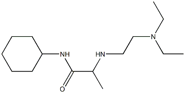 N-cyclohexyl-2-{[2-(diethylamino)ethyl]amino}propanamide 结构式