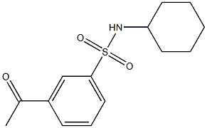 N-cyclohexyl-3-acetylbenzene-1-sulfonamide 结构式
