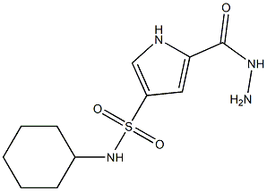 N-cyclohexyl-5-(hydrazinocarbonyl)-1H-pyrrole-3-sulfonamide 结构式