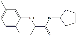 N-cyclopentyl-2-[(2-fluoro-5-methylphenyl)amino]propanamide 结构式