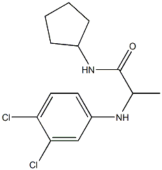 N-cyclopentyl-2-[(3,4-dichlorophenyl)amino]propanamide 结构式