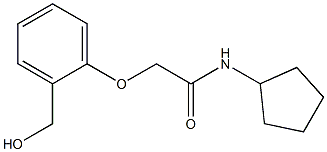 N-cyclopentyl-2-[2-(hydroxymethyl)phenoxy]acetamide 结构式