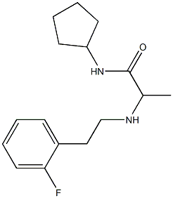 N-cyclopentyl-2-{[2-(2-fluorophenyl)ethyl]amino}propanamide 结构式