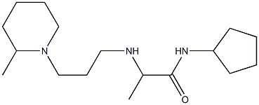 N-cyclopentyl-2-{[3-(2-methylpiperidin-1-yl)propyl]amino}propanamide 结构式