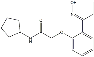 N-cyclopentyl-2-{2-[1-(hydroxyimino)propyl]phenoxy}acetamide 结构式