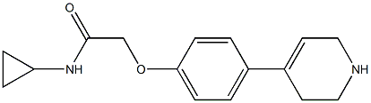 N-cyclopropyl-2-[4-(1,2,3,6-tetrahydropyridin-4-yl)phenoxy]acetamide 结构式
