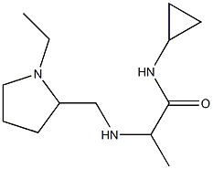 N-cyclopropyl-2-{[(1-ethylpyrrolidin-2-yl)methyl]amino}propanamide 结构式