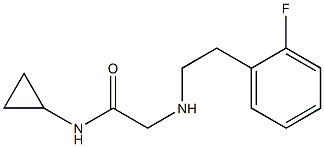 N-cyclopropyl-2-{[2-(2-fluorophenyl)ethyl]amino}acetamide 结构式