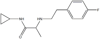 N-cyclopropyl-2-{[2-(4-fluorophenyl)ethyl]amino}propanamide 结构式