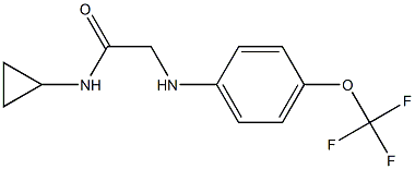 N-cyclopropyl-2-{[4-(trifluoromethoxy)phenyl]amino}acetamide 结构式