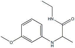 N-ethyl-2-[(3-methoxyphenyl)amino]propanamide 结构式