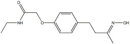 N-ethyl-2-{4-[(3E)-3-(hydroxyimino)butyl]phenoxy}acetamide 结构式