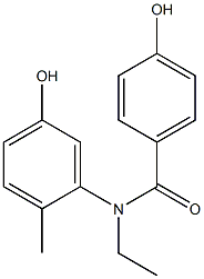 N-ethyl-4-hydroxy-N-(5-hydroxy-2-methylphenyl)benzamide 结构式