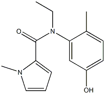 N-ethyl-N-(5-hydroxy-2-methylphenyl)-1-methyl-1H-pyrrole-2-carboxamide 结构式