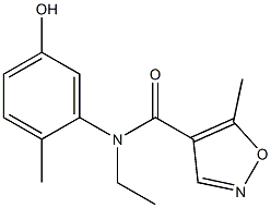 N-ethyl-N-(5-hydroxy-2-methylphenyl)-5-methyl-1,2-oxazole-4-carboxamide 结构式