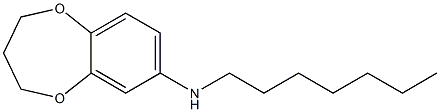 N-heptyl-3,4-dihydro-2H-1,5-benzodioxepin-7-amine 结构式