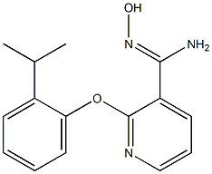 N'-hydroxy-2-(2-isopropylphenoxy)pyridine-3-carboximidamide 结构式