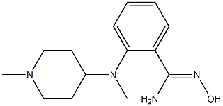 N'-hydroxy-2-[methyl(1-methylpiperidin-4-yl)amino]benzene-1-carboximidamide 结构式