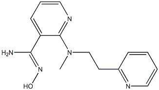 N'-hydroxy-2-{methyl[2-(pyridin-2-yl)ethyl]amino}pyridine-3-carboximidamide 结构式