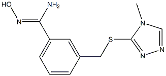 N'-hydroxy-3-{[(4-methyl-4H-1,2,4-triazol-3-yl)sulfanyl]methyl}benzene-1-carboximidamide 结构式