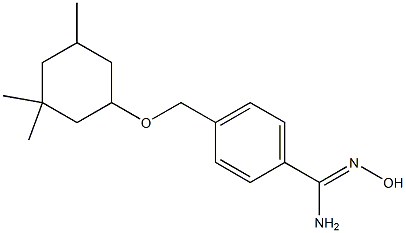 N'-hydroxy-4-{[(3,3,5-trimethylcyclohexyl)oxy]methyl}benzene-1-carboximidamide 结构式