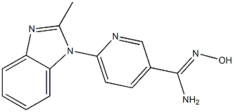 N'-hydroxy-6-(2-methyl-1H-benzimidazol-1-yl)pyridine-3-carboximidamide 结构式