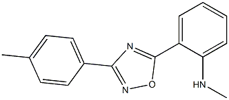 N-methyl-2-[3-(4-methylphenyl)-1,2,4-oxadiazol-5-yl]aniline 结构式