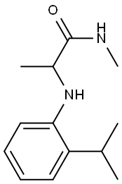 N-methyl-2-{[2-(propan-2-yl)phenyl]amino}propanamide 结构式