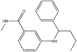 N-methyl-3-[(1-phenylbutyl)amino]benzamide 结构式