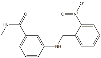 N-methyl-3-{[(2-nitrophenyl)methyl]amino}benzamide 结构式