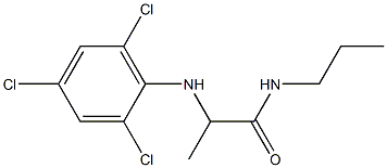 N-propyl-2-[(2,4,6-trichlorophenyl)amino]propanamide 结构式