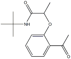 N-tert-butyl-2-(2-acetylphenoxy)propanamide 结构式