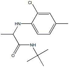 N-tert-butyl-2-[(2-chloro-4-methylphenyl)amino]propanamide 结构式