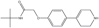 N-tert-butyl-2-[4-(1,2,3,6-tetrahydropyridin-4-yl)phenoxy]acetamide 结构式