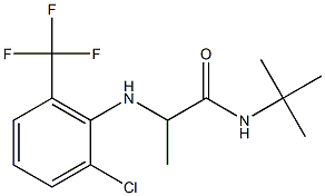 N-tert-butyl-2-{[2-chloro-6-(trifluoromethyl)phenyl]amino}propanamide 结构式