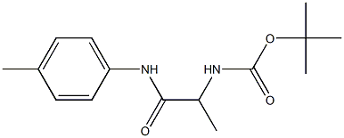 tert-butyl 1-methyl-2-[(4-methylphenyl)amino]-2-oxoethylcarbamate 结构式
